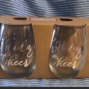 Holiday wine glasses